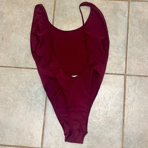 Laina Rauma Small thong onepiece swimsuit burgundy S - Picture 2 of 13